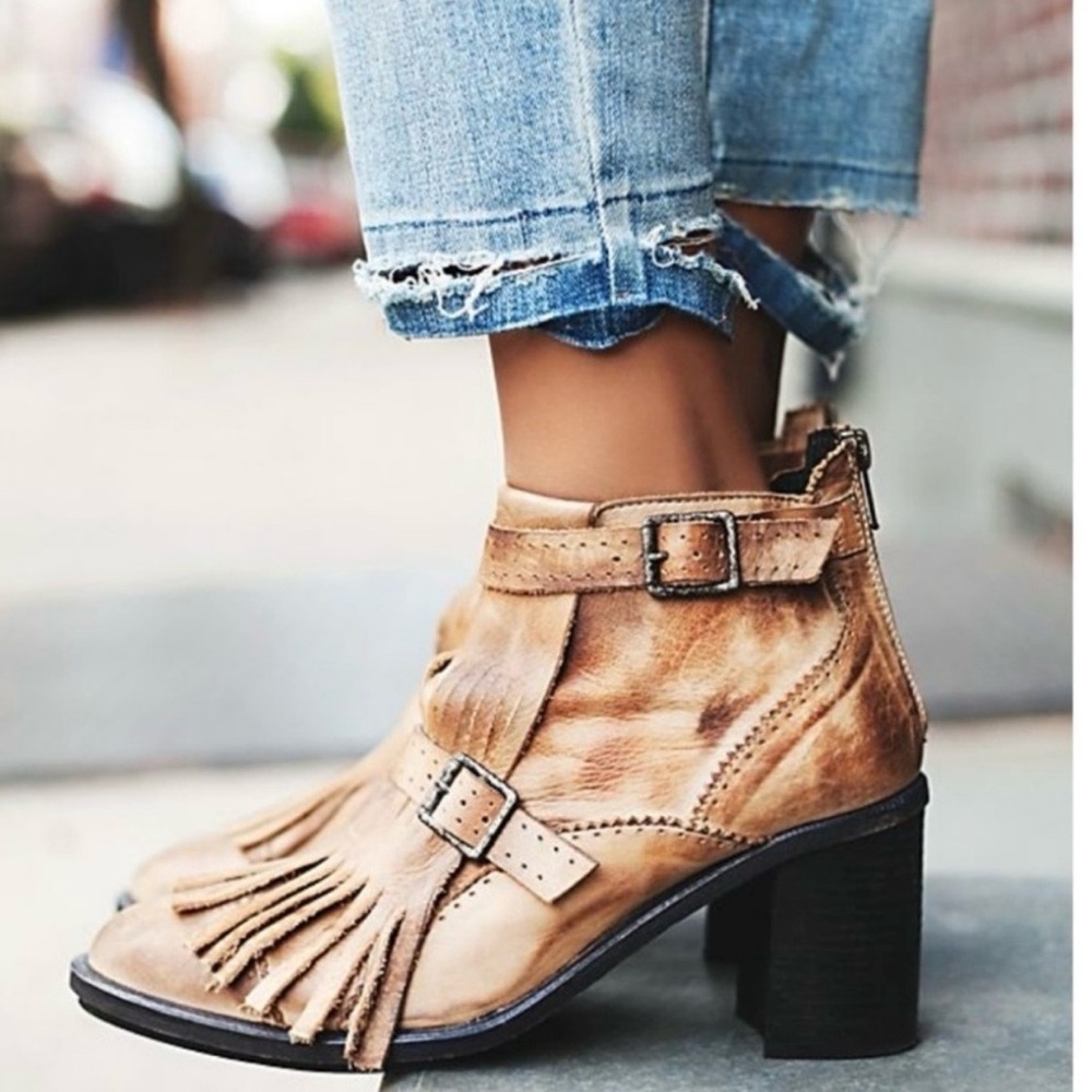 Free People Circle Back Fringe Boots - 39